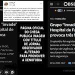 Página Oficial do Chega publica imagem com título de jornal Observador alterada e promove a Xenofobi...