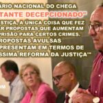 Mandatário Nacional do Chega está bastante dececionado com as propostas de André Ventura na Justiç...