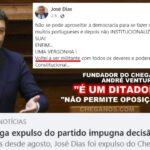 Fundador que foi expulso do Chega voltou a ser militante até decisão do TC e acusa André Ventura É ...